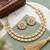 gold plated polki kundan necklace set with earrings