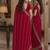 Rani pink soft georgette embroidery work festive saree with unstitched blouse piece