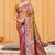 mustard gold color beautiful soft silk blend woven designer partywear ethnic saree