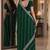 Green soft georgette embroidery work festive saree with unstitched blouse piece