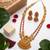 gold plated lakshmi temple necklace set with earrings