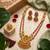 gold plated lakshmi temple necklace set with earrings