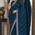 Morpich soft georgette embroidery work festive saree with unstitched blouse piece