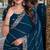 Morpich soft georgette embroidery work festive saree with unstitched blouse piece