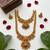 gold plated lakshmi temple necklace set with jhumkas