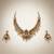 antique gold lakshmi temple necklace set with jhumka earrings