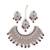 rose gold plated purple bead choker necklace set