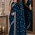 Morpich soft georgette embroidery work festive saree with unstitched blouse piece