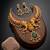 antique gold elephant kundan necklace set with mint green beads