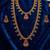 green emerald long haram temple necklace set