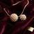 antique gold pearl pendant necklace set with earrings