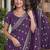 Lavender soft georgette embroidery work festive saree with unstitched blouse piece
