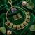 gold plated lotus kundan jewelry set