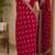 Rani pink soft georgette embroidery work festive saree with unstitched blouse piece