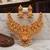 gold south indian temple choker necklace set with jhumka earrings