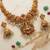 antique gold lakshmi temple necklace set with jhumka earrings