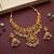 antique gold lakshmi temple necklace set with jhumka earrings