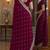 Wine soft georgette embroidery work festive saree with unstitched blouse piece