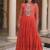 Designer laheriya print faux georgette gown with kutchi patchwork | free size 38-44