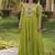 Designer laheriya print faux georgette gown with kutchi patchwork | free size 38-44