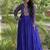 Designer laheriya print faux georgette gown with kutchi patchwork | free size 38-44