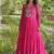 Designer laheriya print faux georgette gown with kutchi patchwork | free size 38-44