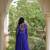 Designer laheriya print faux georgette gown with kutchi patchwork | free size 38-44