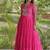 Designer laheriya print faux georgette gown with kutchi patchwork | free size 38-44