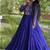 Designer laheriya print faux georgette gown with kutchi patchwork | free size 38-44