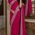 Pink soft georgette embroidery work festive saree with unstitched blouse piece