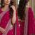 Pink soft georgette embroidery work festive saree with unstitched blouse piece