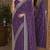 Lavender soft georgette embroidery work festive saree with unstitched blouse piece