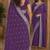 Lavender soft georgette embroidery work festive saree with unstitched blouse piece