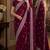 Wine soft georgette embroidery work festive saree with unstitched blouse piece