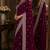 Wine soft georgette embroidery work festive saree with unstitched blouse piece