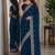 Morpich soft georgette embroidery work festive saree with unstitched blouse piece