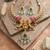 antique gold elephant kundan necklace set with mint green beads