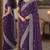 Lavender soft georgette embroidery work festive saree with unstitched blouse piece