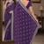 Lavender soft georgette embroidery work festive saree with unstitched blouse piece