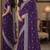Lavender soft georgette embroidery work festive saree with unstitched blouse piece