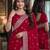Pink soft georgette embroidery work festive saree with unstitched blouse piece