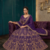 Royal Purple Embroidered Lehenga Choli with Dupatta