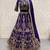 Royal Purple Embroidered Lehenga Choli with Dupatta