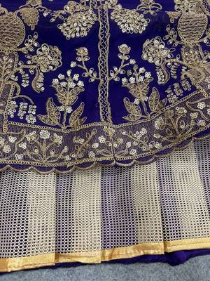 Royal Purple Embroidered Lehenga Choli with Dupatta 5