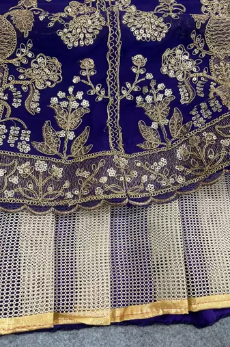 Royal Purple Embroidered Lehenga Choli with Dupatta