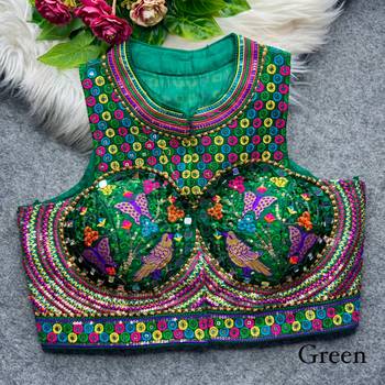 Green silk thread mirror 1