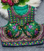 Green silk thread mirror