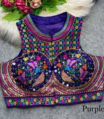 Purple silk thread mirror