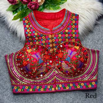Red silk thread mirror 1