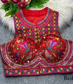 Red silk thread mirror